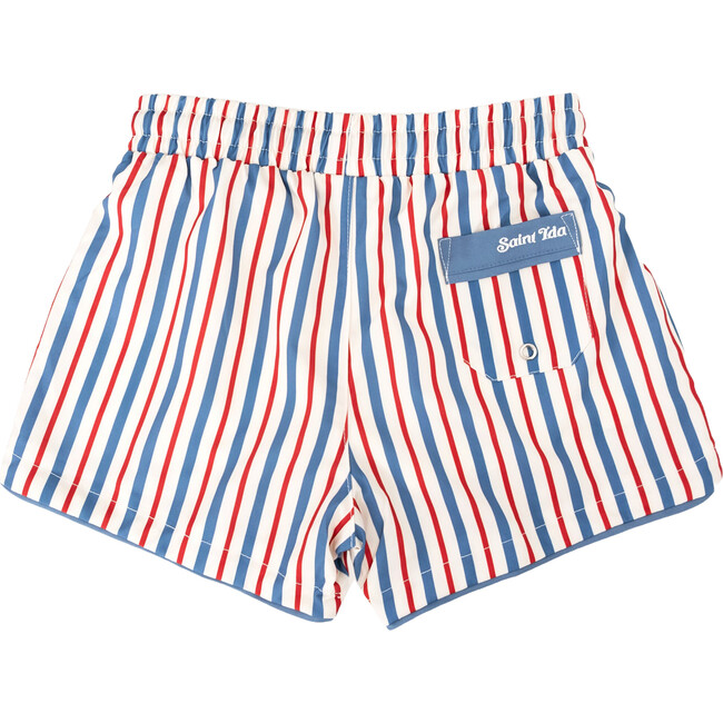 Boy's Swim Shorts, Americana Stripes - Swim Trunks - 3