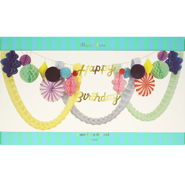 Happy Birthday Honeycomb Garland - Garlands - 4