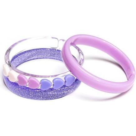 Hearts Lilac Shades Bangles