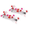 Big Bow Red Pink Hearts Alligator Clips - Hair Accessories - 1 - thumbnail