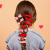 Big Bow Red Pink Hearts Alligator Clips - Hair Accessories - 2