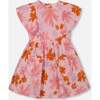 Muslin Dress, Pink And Coral Flowers - Dresses - 1 - thumbnail