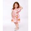 Muslin Dress, Pink And Coral Flowers - Dresses - 2