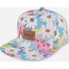 Cap, White, Pink, And Green Flowers - Hats - 1 - thumbnail