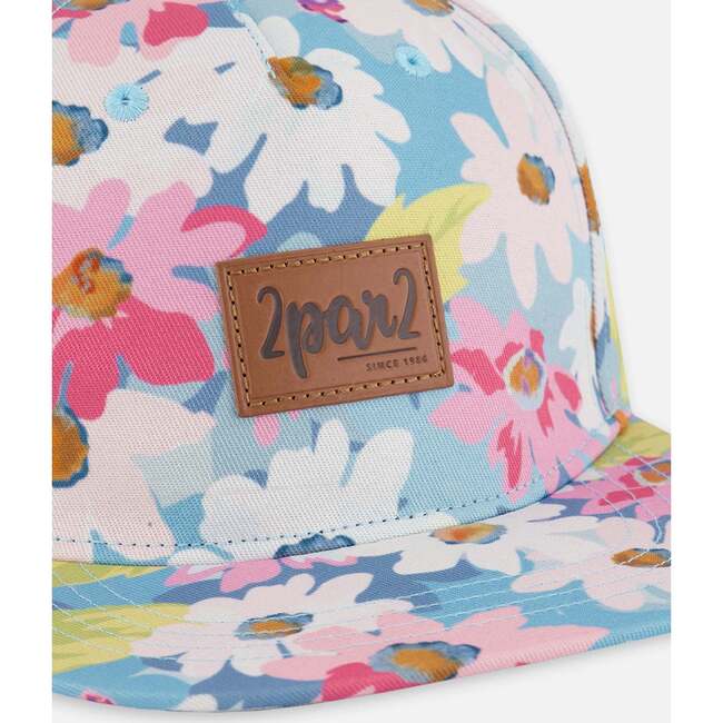 Cap, White, Pink, And Green Flowers - Hats - 6