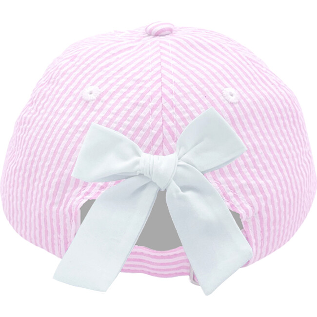 Candy Hearts Bow Baseball Hat, Pink - Hats - 2