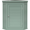 Teamson Home Glancy Corner Wall Cabinet, Sage Green - Bathroom - 1 - thumbnail