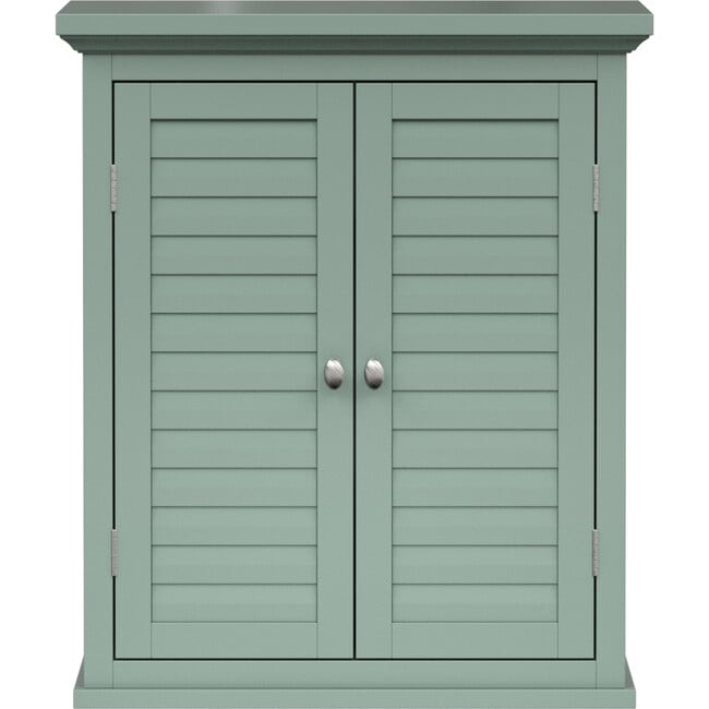 Teamson Home Glancy Removable Two-Door Wall Cabinet, Sage Green