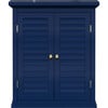 Teamson Home Glancy Removable Two-Door Wall Cabinet, Navy - Bathroom - 1 - thumbnail