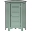 Teamson Home Glancy Corner Floor Cabinet, Sage Green - Bathroom - 1 - thumbnail