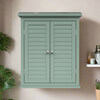 Teamson Home Glancy Removable Two-Door Wall Cabinet, Sage Green - Bathroom - 2