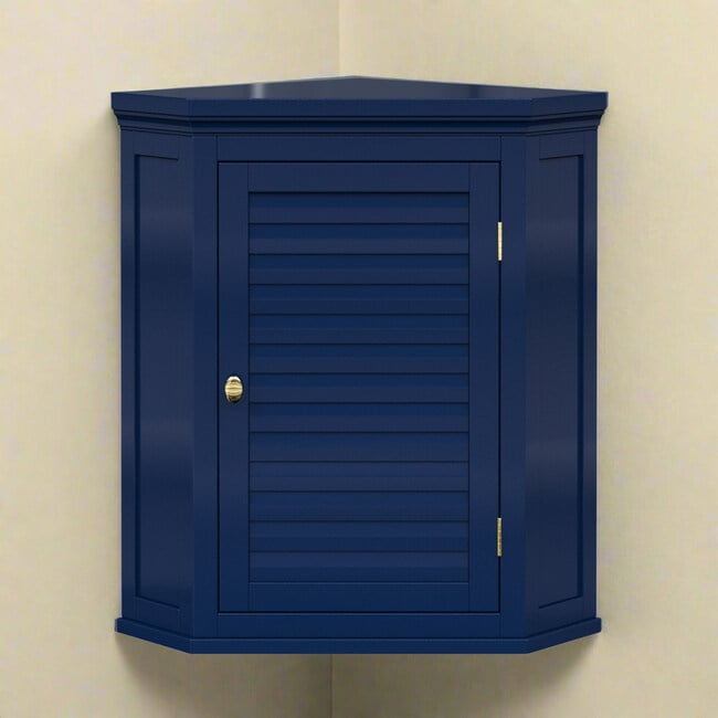 Teamson Home Glancy Corner Wall Cabinet, Navy - Bathroom - 2