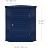 Teamson Home Glancy Corner Wall Cabinet, Navy - Bathroom - 3