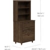 Teamson Home Ellery Freestanding Hutch Cabinet, Walnut - Bathroom - 3