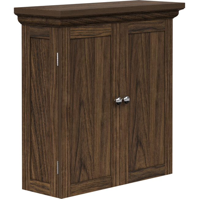 Teamson Home Stratford Removable Wall Cabinet, Walnut - Bathroom - 5