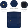 Teamson Home Glancy Corner Wall Cabinet, Navy - Bathroom - 4