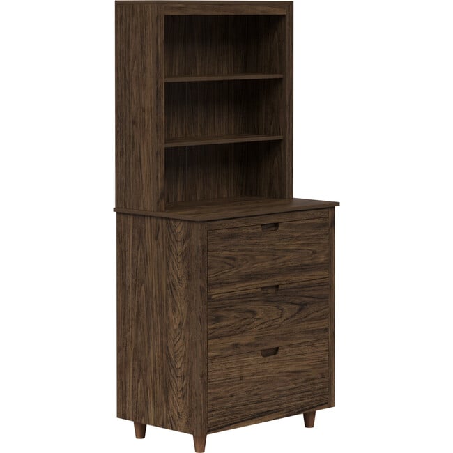 Teamson Home Ellery Freestanding Hutch Cabinet, Walnut - Bathroom - 5