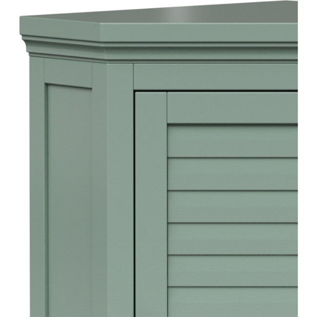 Teamson Home Glancy Corner Wall Cabinet, Sage Green - Bathroom - 7