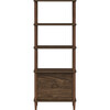 Teamson Home Ellery Freestanding 5-Tier Storage Cabinet, Walnut - Bathroom - 1 - thumbnail