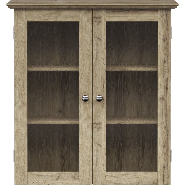 Teamson Home Connor Removable Wall Cabinet, Light Oak