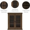 Teamson Home Donovan Removable Wall Cabinet, Walnut - Bathroom - 4