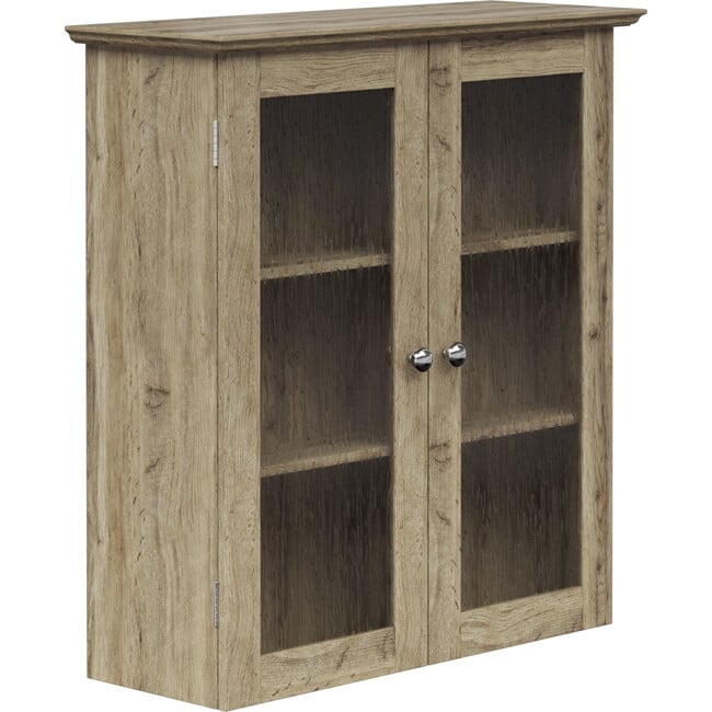 Teamson Home Connor Removable Wall Cabinet, Light Oak - Bathroom - 5