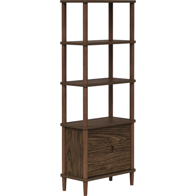 Teamson Home Ellery Freestanding 5-Tier Storage Cabinet, Walnut - Bathroom - 5