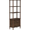 Teamson Home Ellery Freestanding 5-Tier Storage Cabinet, Walnut - Bathroom - 5