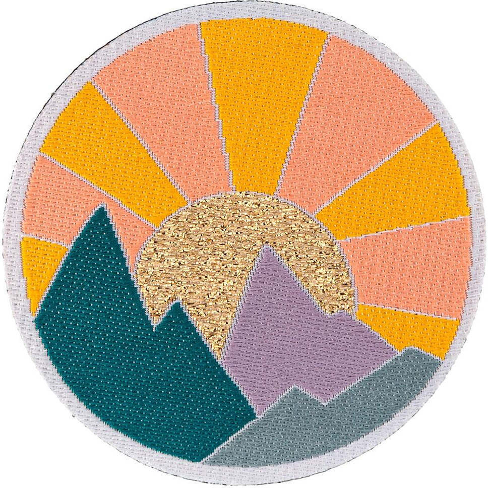 Soft Fuzzy Sunset Velcro Patch, Yellow - Other Accessories - 1