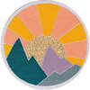 Soft Fuzzy Sunset Velcro Patch, Yellow - Other Accessories - 1 - thumbnail