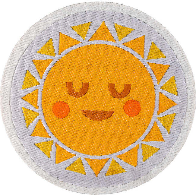 Soft Fuzzy Sun Velcro Patch, Yellow