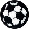 Soft Fuzzy Soccer Ball Velcro Patch, White - Other Accessories - 1 - thumbnail