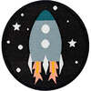 Soft Fuzzy Rocket Velcro Patch, Blue - Other Accessories - 1 - thumbnail