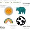 Soft Fuzzy Sun Velcro Patch, Yellow - Other Accessories - 7