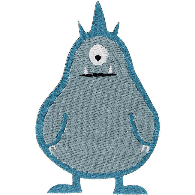 Soft Fuzzy Monster Velcro Patch, Blue