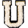 Soft Fuzzy Letter U Velcro Patch, Gold & White - Other Accessories - 1 - thumbnail