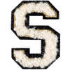 Soft Fuzzy Letter S Velcro Patch, Gold & White - Other Accessories - 1 - thumbnail