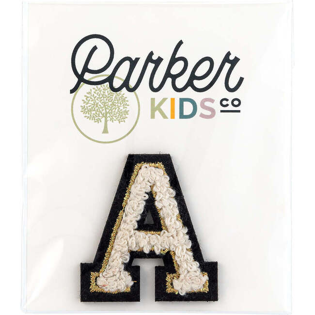 Soft Fuzzy Letter S Velcro Patch, Gold & White - Other Accessories - 4