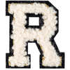 Soft Fuzzy Letter R Velcro Patch, Gold & White - Other Accessories - 1 - thumbnail