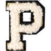 Soft Fuzzy Letter P Velcro Patch, Gold & White - Other Accessories - 1 - thumbnail