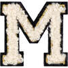 Soft Fuzzy Letter M Velcro Patch, Gold & White - Other Accessories - 1 - thumbnail