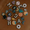 Soft Fuzzy Letter H Velcro Patch, Gold & White - Other Accessories - 7