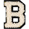 Soft Fuzzy Letter B Velcro Patch, Gold & White - Other Accessories - 1 - thumbnail