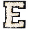 Soft Fuzzy Letter E Velcro Patch, Gold & White - Other Accessories - 1 - thumbnail