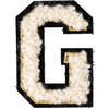 Soft Fuzzy Letter G Velcro Patch, Gold & White - Other Accessories - 1 - thumbnail