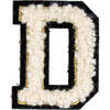 Soft Fuzzy Letter D Velcro Patch, Gold & White - Other Accessories - 1 - thumbnail