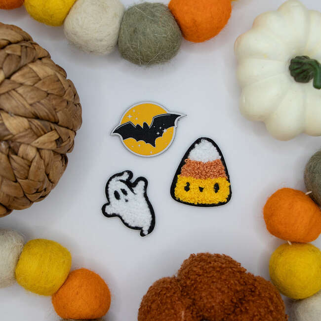 Soft Fuzzy Halloween Velcro Patch Bundle, Orange - Other Accessories - 2