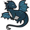 Soft Fuzzy Dragon Velcro Patch, Blue - Other Accessories - 1 - thumbnail