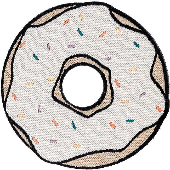 Soft Fuzzy Donut Velcro Patch, Beige