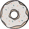 Soft Fuzzy Donut Velcro Patch, Beige - Other Accessories - 1 - thumbnail